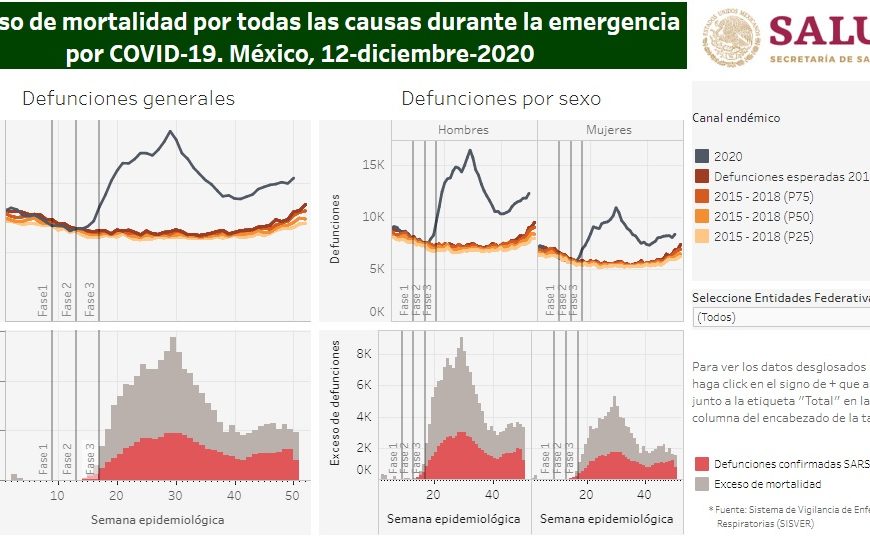 Exceso de Mortalidad en México 2020