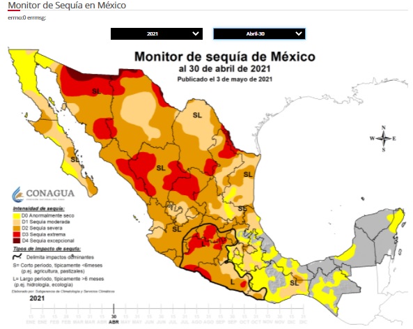 La sequía en México