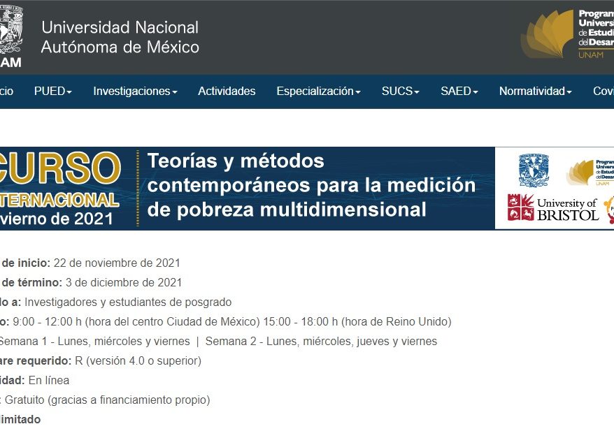 Curso internacional medición de la pobreza