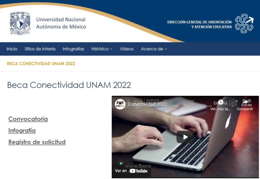 Beca conectividad unam 2022