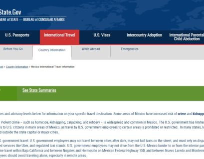 Nueva alerta de viaje