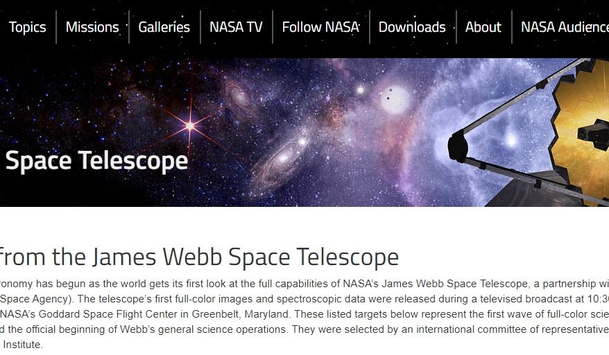 Las cinco imágenes del Telescopio Espacial James Webb