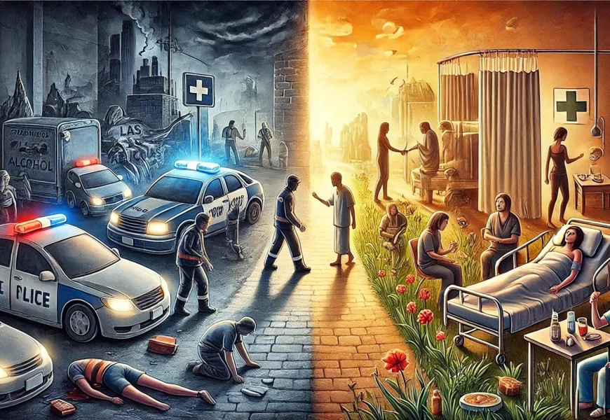 El alcohol y sus consecuencias. Imagen crerada con Ai