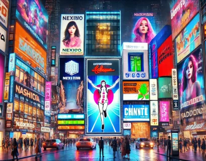 La publicidad en paisajes urbanos. Imagen generada con Ai
