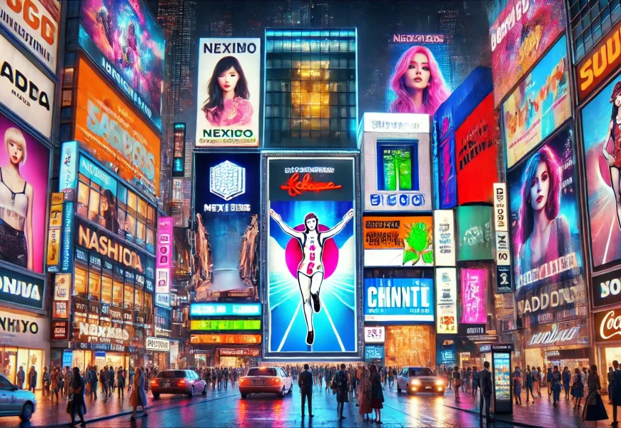 La publicidad en paisajes urbanos. Imagen generada con Ai