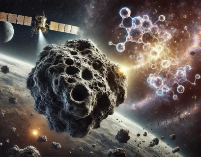 El Asteroide Bennu y el origen de la vida. Imagen generada con Ai