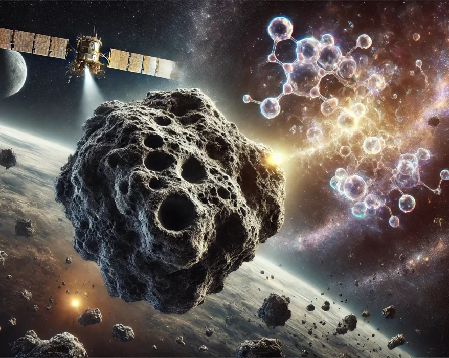 El Asteroide Bennu y el origen de la vida. Imagen generada con Ai