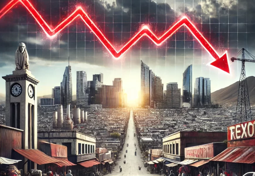La debilidad de la economía mexicana. Imagen generada con Ai.