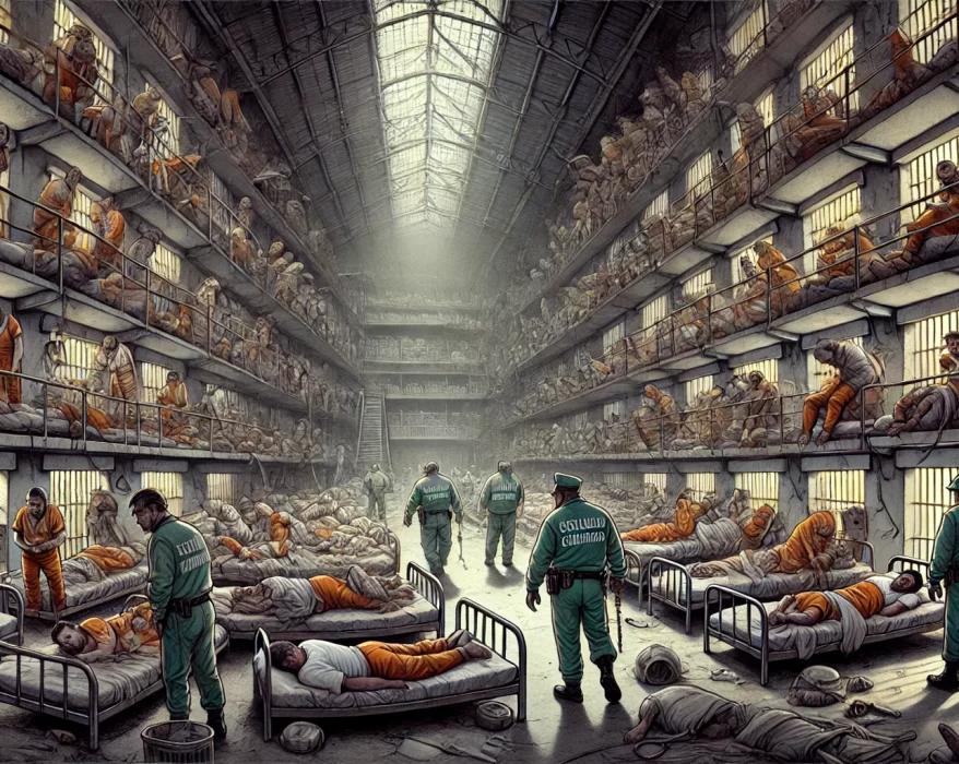 Las prisiones: zona oscura del Estado. Imagen generada con Ai