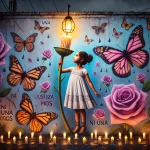 Violencia hacia la niñez. Imagen generada con Ai