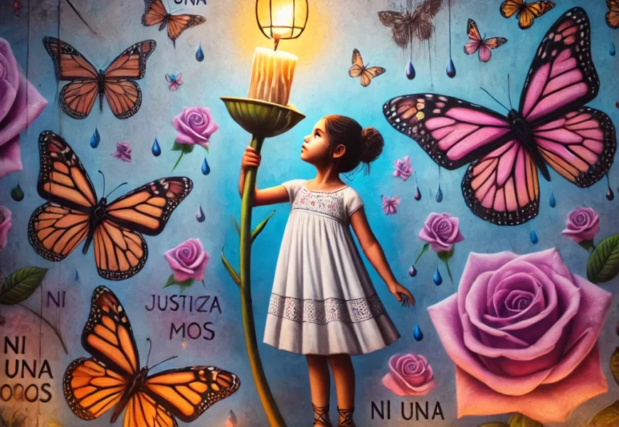 Violencia hacia la niñez. Imagen generada con Ai