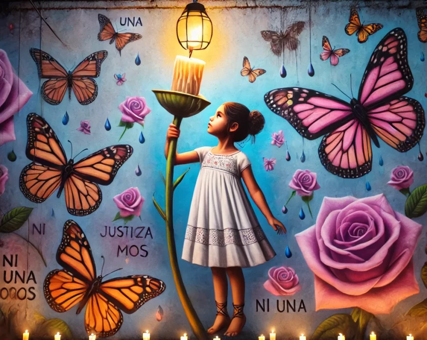 Violencia hacia la niñez. Imagen generada con Ai