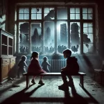 Niñas y niños en orfandad. Imagen creada con Ai