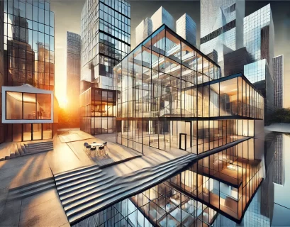 El estilo de Phillip Johnson. Imgen creada con Ai