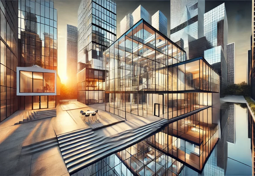 El estilo de Phillip Johnson. Imgen creada con Ai