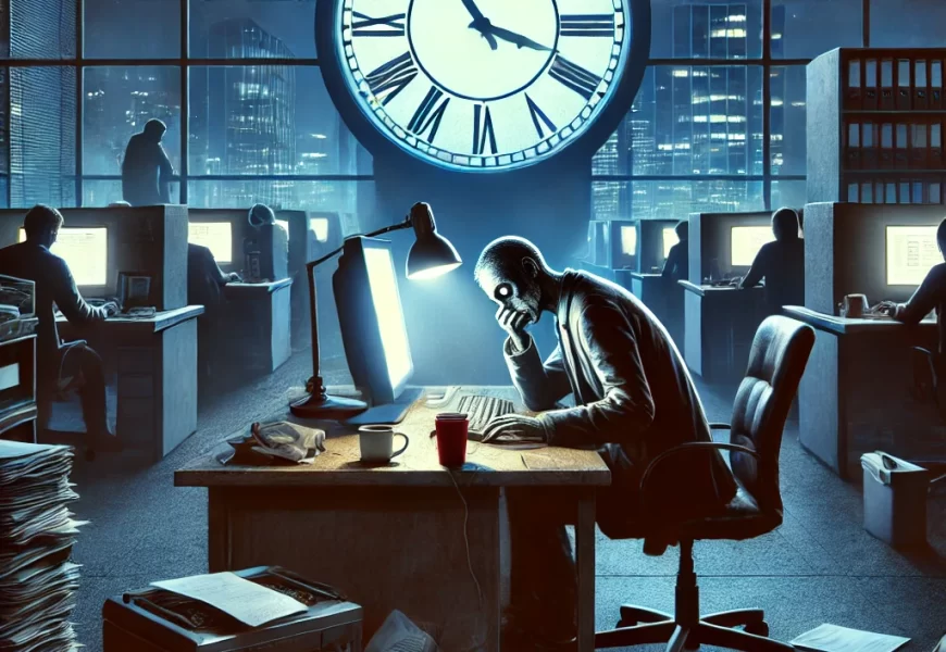 Jornada de 40 horas. Imagen generada con Ai.