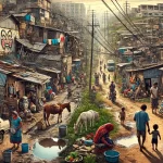 Informe sobre la pobreza en México, 2025. Imagen generada con AI.