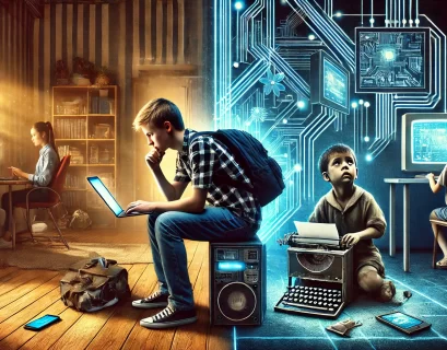 Desigualdad digital. Imagen creada con AI.