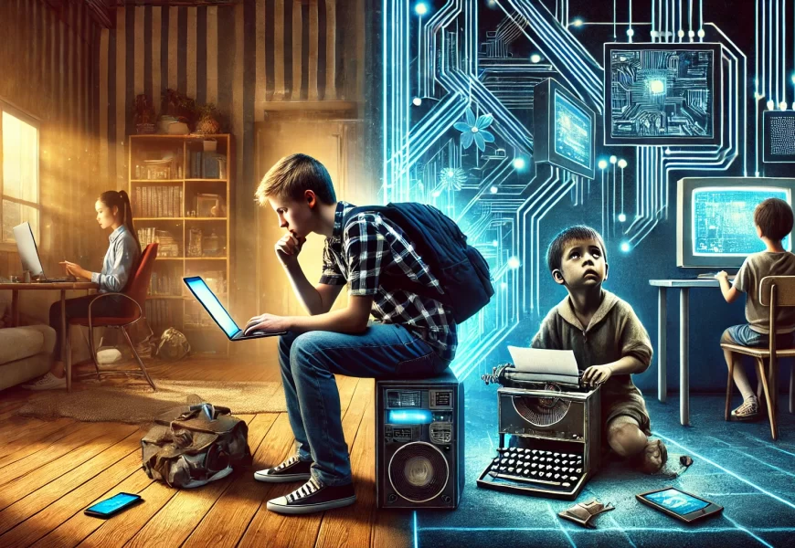 Desigualdad digital. Imagen creada con AI.