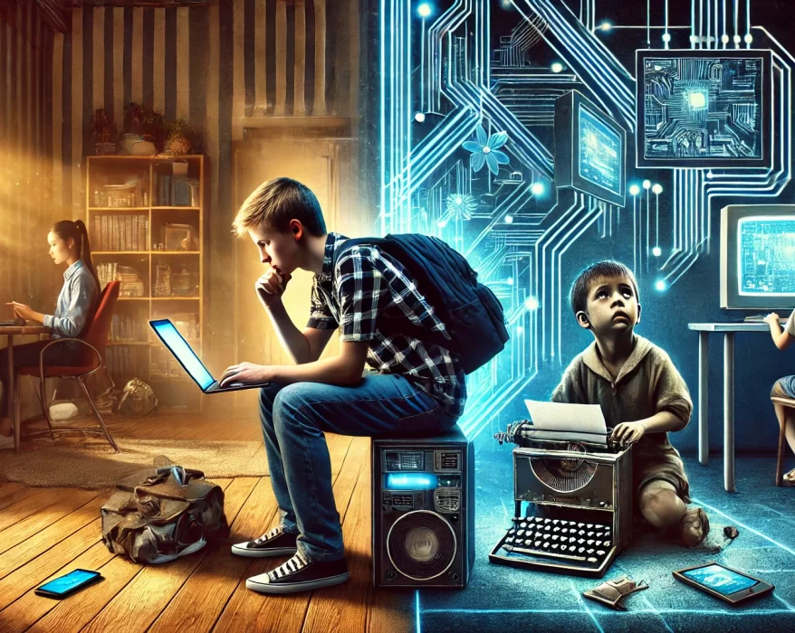 Desigualdad digital. Imagen creada con AI.