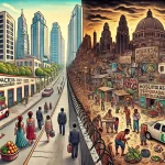 México en el Panorama Social de Al. Imagen generada con Ai.