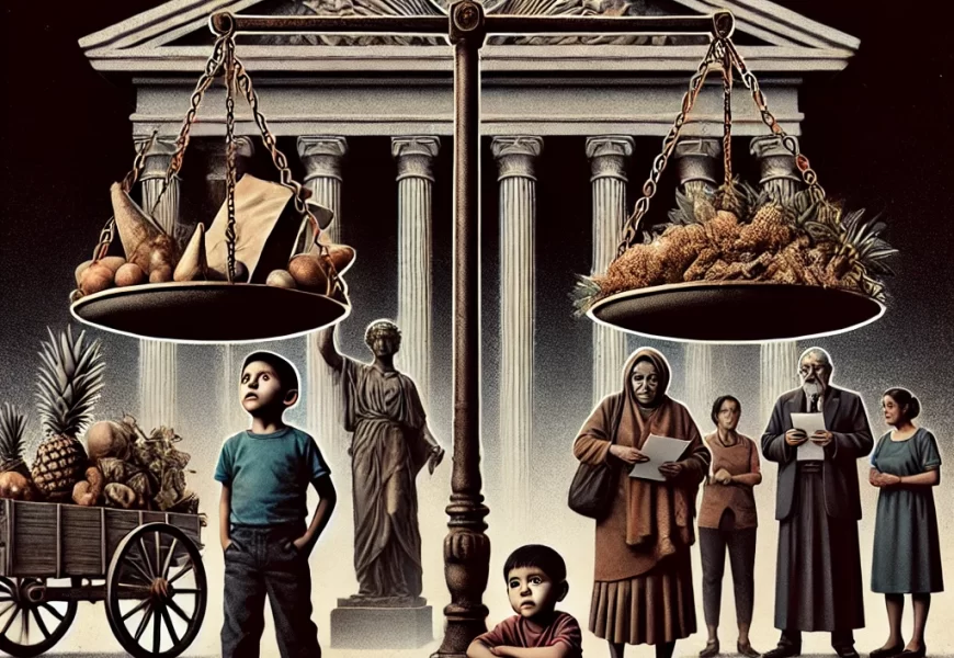 Deudores alimentarios. Imagen creada con AI