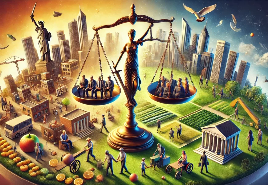 El futuro incierto de la justicia y el desarrollo. Imagen generada con Ai.