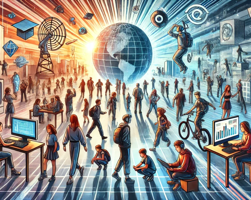 Juventud en cambio. Imagen creada con Ai.