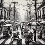 Economía informal. Imagen geneada con Ai.