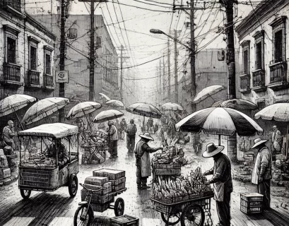 Economía informal. Imagen geneada con Ai.