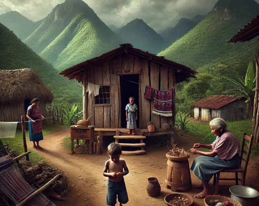 Pobreza en Chiapas. Imagen creada con AI